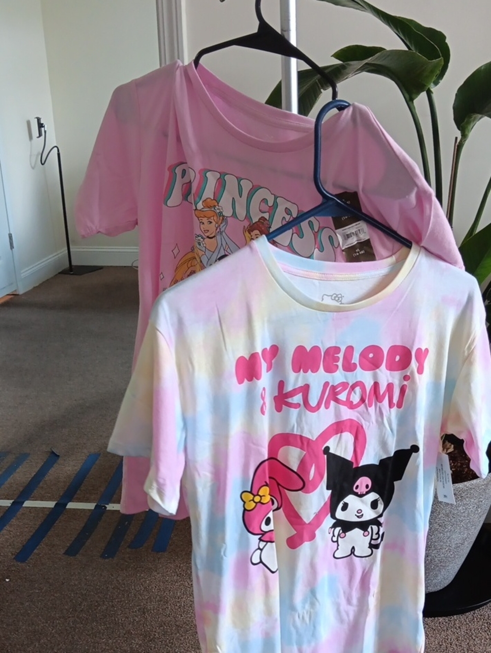 Hello Kitty Tee and Disney Princess Tee